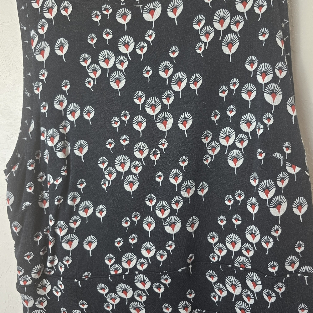 Ann Taylor Loft Black White Dandelion A Line Swing Dress Cocktail Causal Chic 4 - Picture 6 of 11